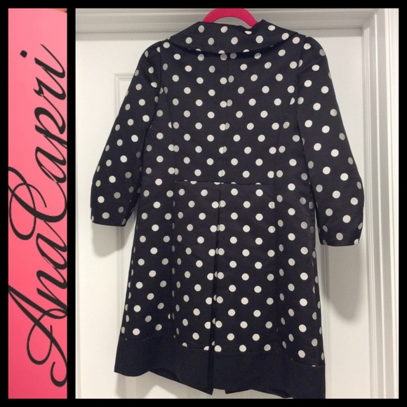 Ana Capri Vintage Polka Dot Coat - Picture 2 of 6